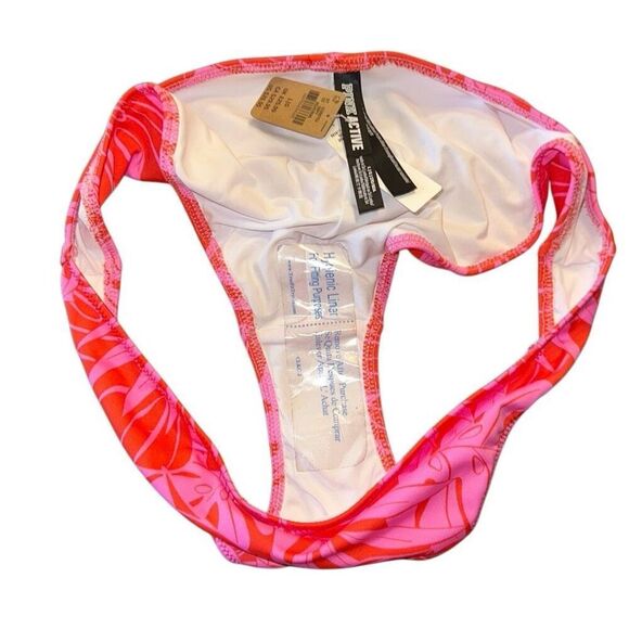 Victoria’s Secret Pink Active 2021 Sz LRG pink/ red bikini bottom swim cheeky - Picture 4 of 9